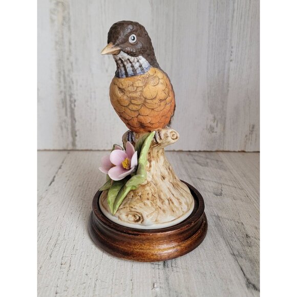 Andrea by Sadek Robin‎ 9386 vintage figure Decor bird flower - Picture 1 of 7